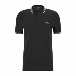 BOSS Paul Curved Black Polo Shirt -BOSS Shop unnamed file 1014