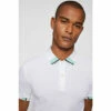 BOSS White PeDetail Polo Shirt