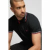 BOSS Paul Curved Polo Shirt Black