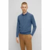 BOSS Bono Long Sleeve Knitted Polo Shirt Silver -BOSS Shop unnamed file 1061