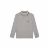 BOSS Grey Long Sleeved Logo Polo Shirt -BOSS Shop unnamed file 1069