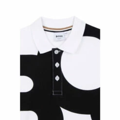 BOSS White Large Logo Printed Polo Shirt -BOSS Shop unnamed file 1088