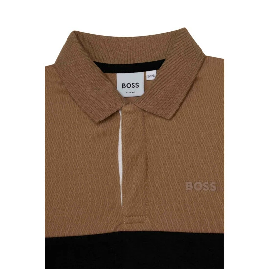 unnamed-file-1112.jpg BOSS Grey Striped Colourblock Logo Polo Shirt -BOSS Shop unnamed file 1112