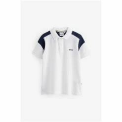 BOSS Short Sleeved Logo Collar Polo Shirt White -BOSS Shop unnamed file 1134
