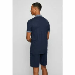 BOSS Blue Pecollar Polo Shirt -BOSS Shop unnamed file 1168