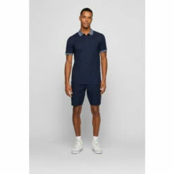 BOSS Blue Pecollar Polo Shirt -BOSS Shop unnamed file 1169