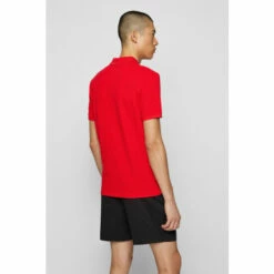 BOSS Mens Red PeDetail Polo Shirt -BOSS Shop unnamed file 1193