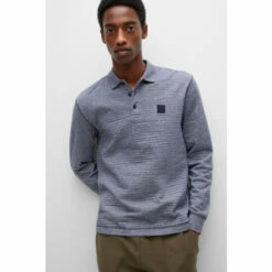 BOSS Blue Heather Polo Shirt -BOSS Shop unnamed file 1233