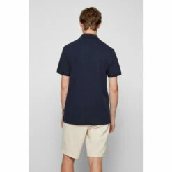 BOSS Blue PeDetail Polo Shirt -BOSS Shop unnamed file 1343