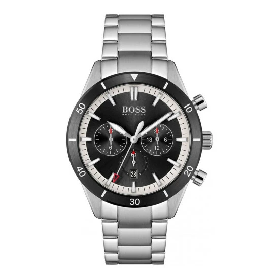 BOSS Gents Silver Tone Santiago Watch 3 BOSS Gents Silver Tone Santiago Watch