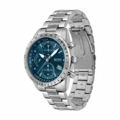 Alternative view of BOSS Gents Silver Tone Pilot Edition Chrono Watch
