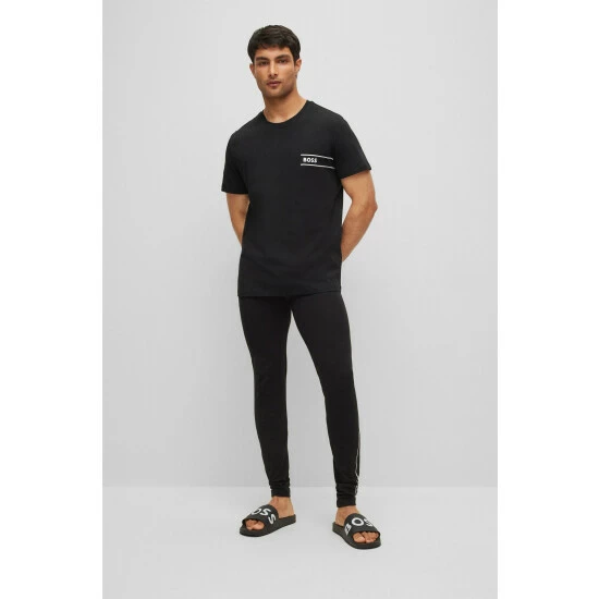 BOSS Short Sleeve Logo T-Shirt Black 4 BOSS Short Sleeve Logo T-Shirt Black - Image 2