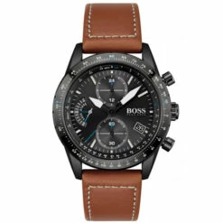 BOSS Gents Pilot Edition Chrono Brown Watch