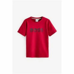 BOSS Short Sleeved Logo T-Shirt Navy -BOSS Shop unnamed file 169