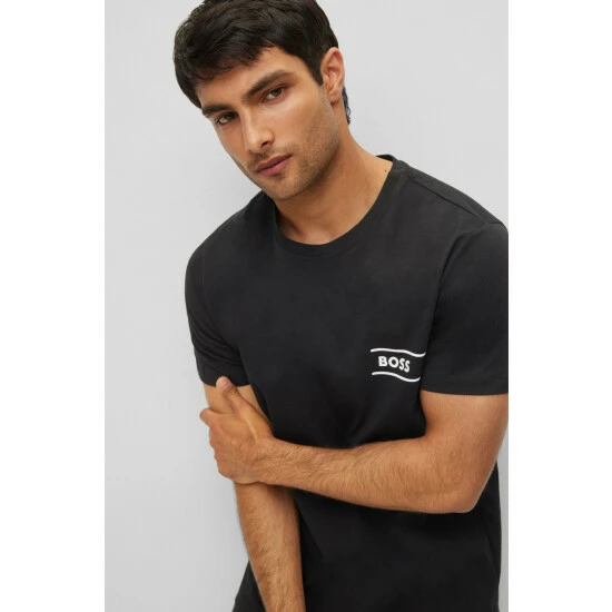 BOSS Short Sleeve Logo T-Shirt Black 6 BOSS Short Sleeve Logo T-Shirt Black - Image 4