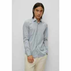 BOSS Slim Fit Blue Formal Shirt