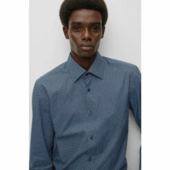 BOSS Slim Fit Blue Formal Shirt -BOSS Shop unnamed file 2039