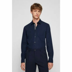 BOSS Mens Blue Reid Shirt