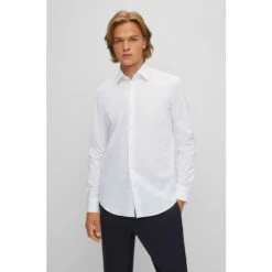 BOSS Regular Fit White Formal Shirt