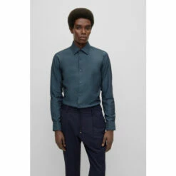 BOSS Slim Fit Blue Dress Shirt