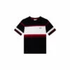 BOSS Short Sleeved Striped Logo T-Shirt White