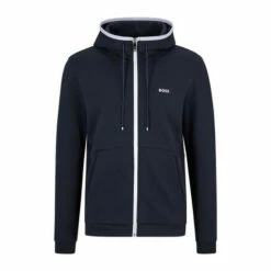 BOSS Blue Saggy 1 Zip Through Hoodie -BOSS Shop unnamed file 2488