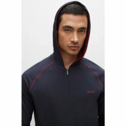 BOSS Blue Mix & Match Zip Through Hoodie -BOSS Shop unnamed file 2491
