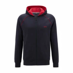 BOSS Blue Mix & Match Zip Through Hoodie -BOSS Shop unnamed file 2493