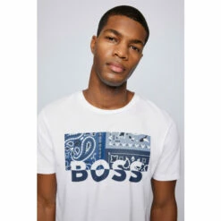BOSS Mens White Thinking 3 T-Shirt -BOSS Shop unnamed file 251
