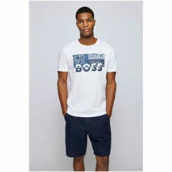 BOSS Mens White Thinking 3 T-Shirt -BOSS Shop unnamed file 253