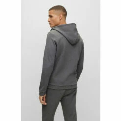 BOSS Grey Saggy Curved Zip Through Hoodie -BOSS Shop unnamed file 2554