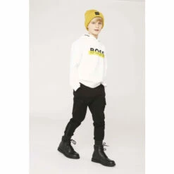 BOSS White Logo Hoodie