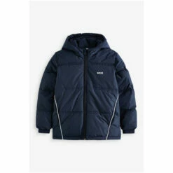 BOSS Logo Hooded Puffer Jacket Yellow -BOSS Shop unnamed file 3119