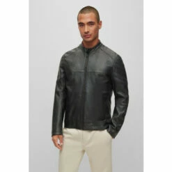 BOSS Black Joset Leather Jacket
