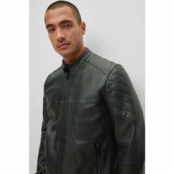BOSS Black Joset Leather Jacket -BOSS Shop unnamed file 3132