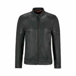 BOSS Black Joset Leather Jacket -BOSS Shop unnamed file 3135