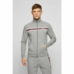 BOSS Grey Authentic Zip Thru Jacket