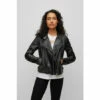 BOSS Sakina Black Leather Jacket -BOSS Shop unnamed file 3365