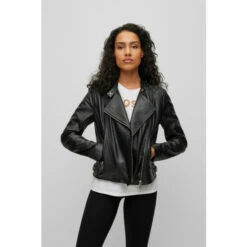 BOSS Sakina Black Leather Jacket