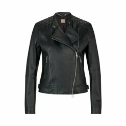 BOSS Sakina Black Leather Jacket -BOSS Shop unnamed file 3369