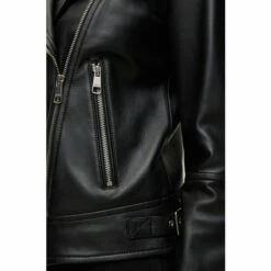 BOSS Sakina Black Leather Jacket -BOSS Shop unnamed file 3370