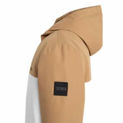 BOSS Black And Beige Colourblock Zip Up Hooded Logo Jacket -BOSS Shop unnamed file 3400