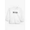 BOSS White Logo Long Sleeve TShirt -BOSS Shop unnamed file 357