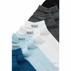 BOSS Mens Blue Ankle Socks 5 Pack -BOSS Shop unnamed file 4298
