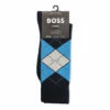 BOSS Blue Argyle Socks 2 Pack