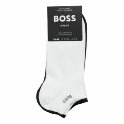 BOSS Mens White Ankle Socks 5 Pack -BOSS Shop unnamed file 4364