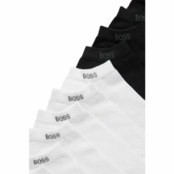 BOSS Mens White Ankle Socks 5 Pack -BOSS Shop unnamed file 4366