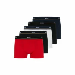 BOSS Essential Black Trunks 5 Pack