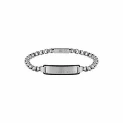 Boss ID Brushed Stainless Steel Silver Bracelet -BOSS Shop unnamed file 4675