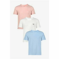 BOSS Pink/Blue/White T-Shirts 3 Pack -BOSS Shop unnamed file 48